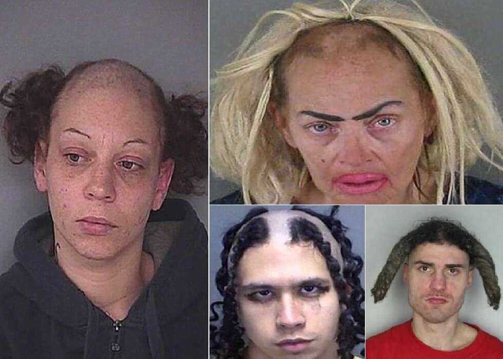 Horrendous Mugshot Hairdos